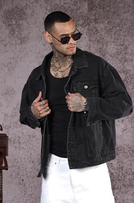 Oversize Kalıp Unisex Kot Ceket