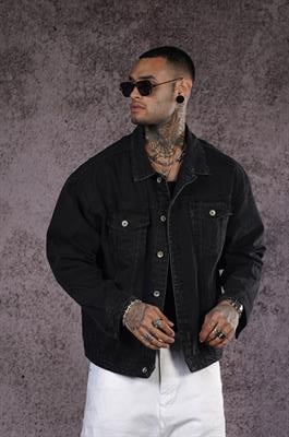 Oversize Kalıp Unisex Kot Ceket