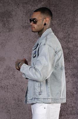 Oversize Kalıp Unisex Kot Ceket
