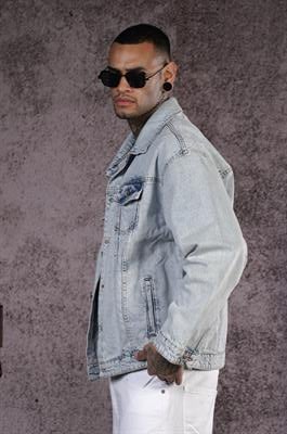 Oversize Kalıp Unisex Kot Ceket