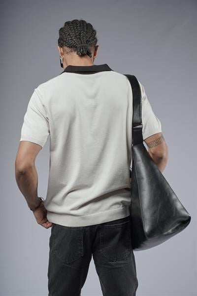 Polo Yaka Reglan Kol Regular Kalıp Triko Tişört