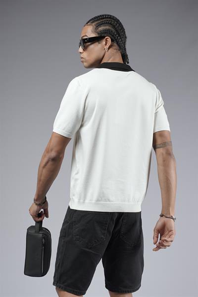 Polo Yaka Reglan Kol Regular Kalıp Triko Tişört