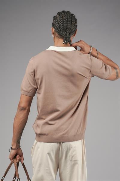 Polo Yaka Reglan Kol Regular Kalıp Triko Tişört