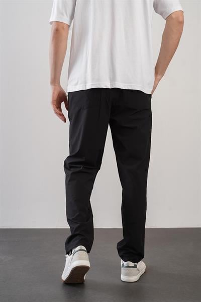 Regular Kalıp Beli Lastikli Erkek Jogger Siyah Pantolon