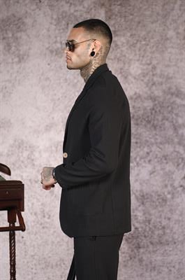 Regular Kalıp Blazer Keten Alt Üst Takım