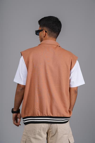 Ribanalı Oversize Kesim Erkek Yelek
