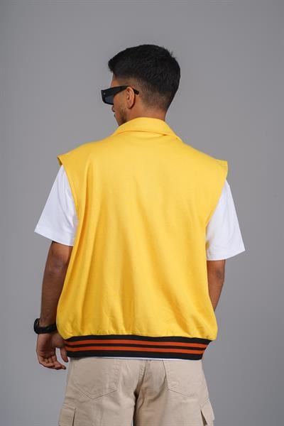 Ribanalı Oversize Kesim Erkek Yelek