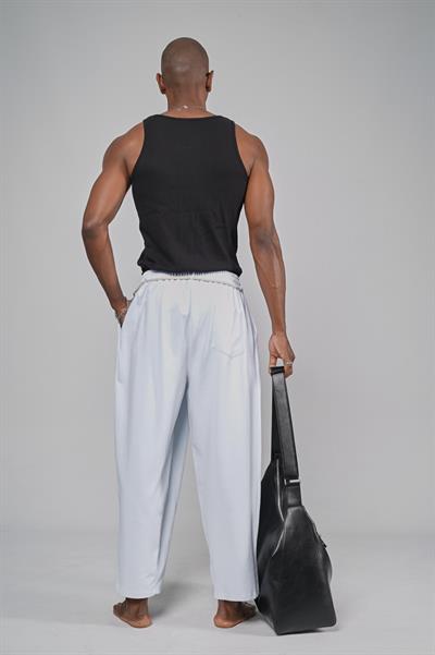 Şalvar Kesim Beli Lastikli Pantolon
