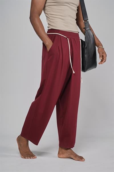 Şalvar Kesim Beli Lastikli Pantolon