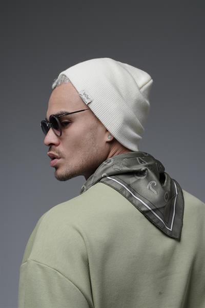 Yandan Etiketli Unisex Düz Bere