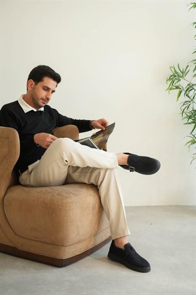 Yüksek Tabanlı Tokalı Günlük Kürklü Erkek Ayakkabı