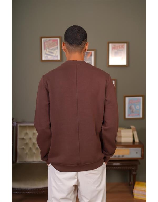 Yazı Baskılı Kol Etiket Detaylı Oversize Sweatshirt