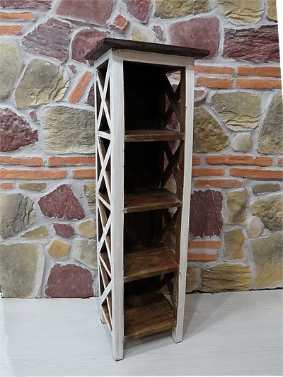 4'lü Eskitme Beyaz CD'lik-Raf