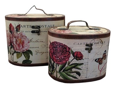 2'li Çiçekli. Çanta Seti