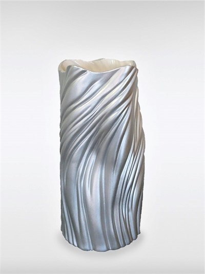 42 cm Gümüş Burgu Seramik Vazo