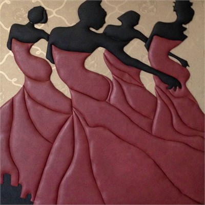Flamenko Deri Tablo-100x100 cm