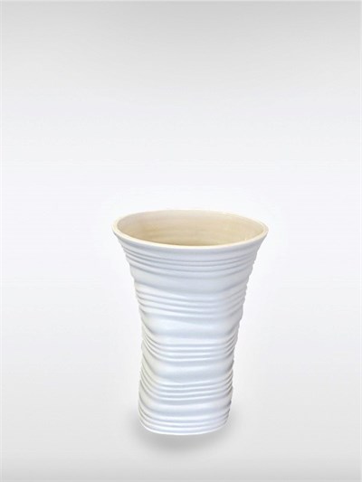 22 cm Beyaz Seramik Vazo