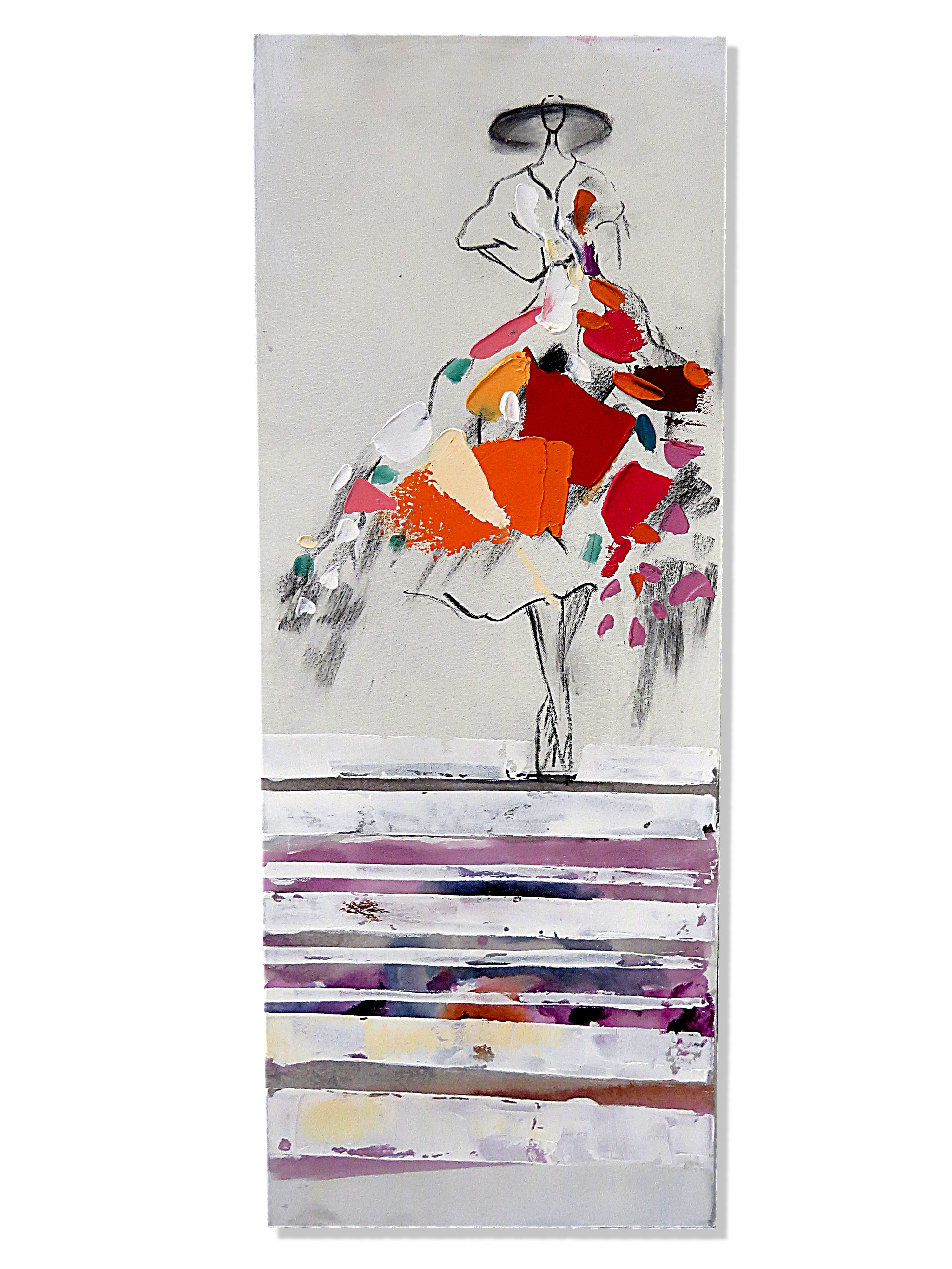 Bayan Yağlı Boya Tablo 30x90 cm