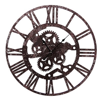 Metal Çarklı Duvar Saati-60 cm