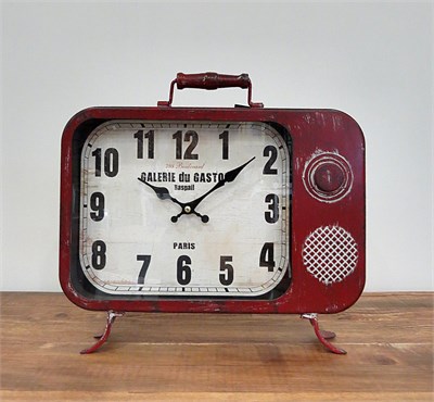 Kırmızı Televizyon Masa Saati