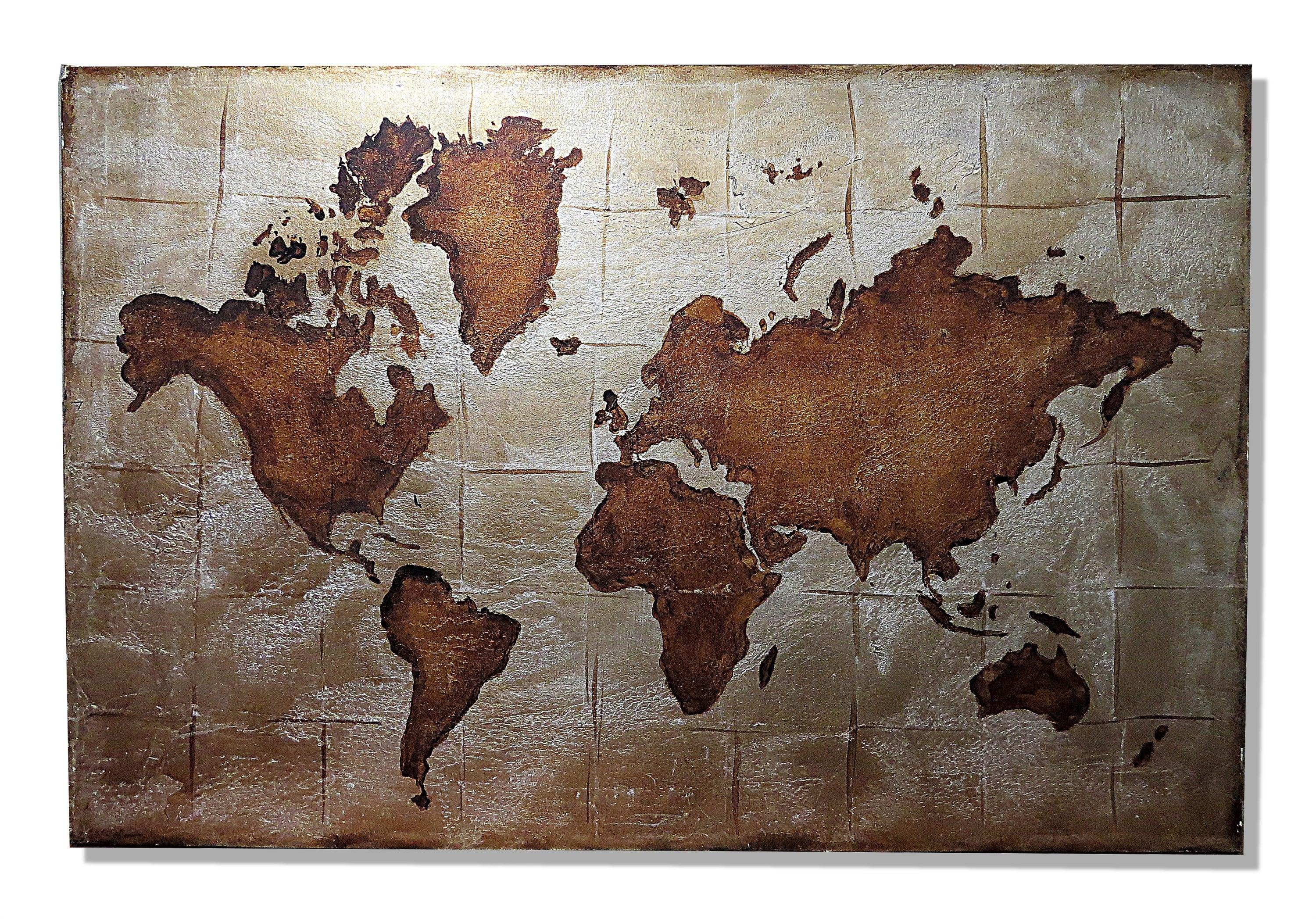 Dünya Haritası Yağlı Boya Tablo-80x120 cm