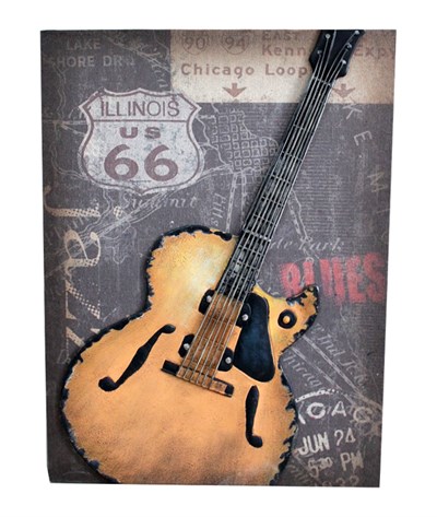 Gitar Duvar Panosu-45x60 cm
