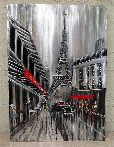 Eiffel Tower Metal Yağlı Boya Tablo-80x120 cm