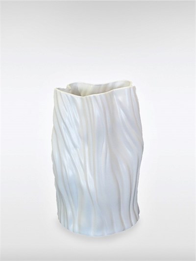 32 cm Beyaz Burgu Seramik Vazo