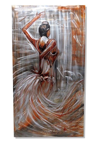 Kadın Metal Yağlı Boya Tablo-70x140 cm