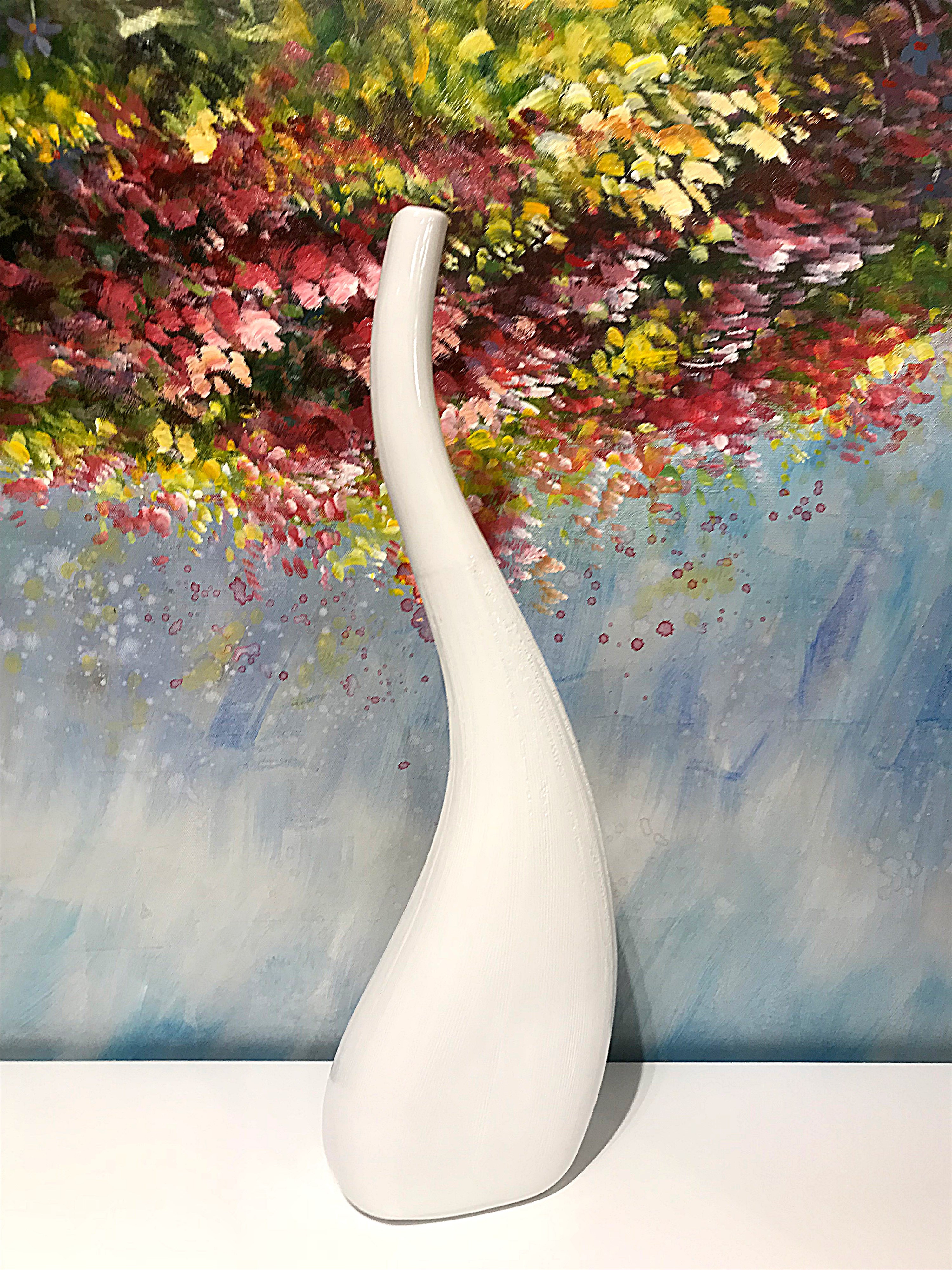 Kıvrımlı Obje Beyaz - 50 cm