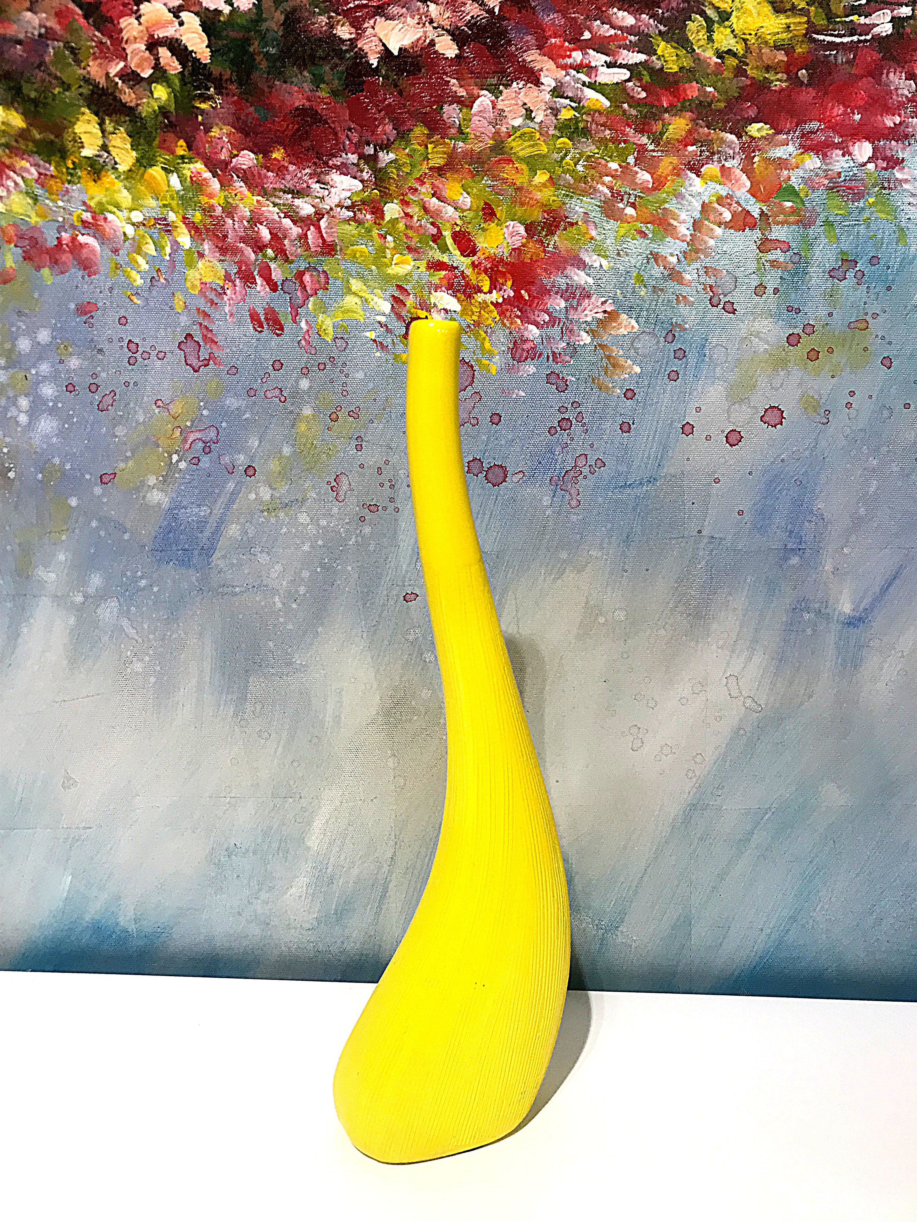 Kıvrımlı Obje Sarı - 30 cm