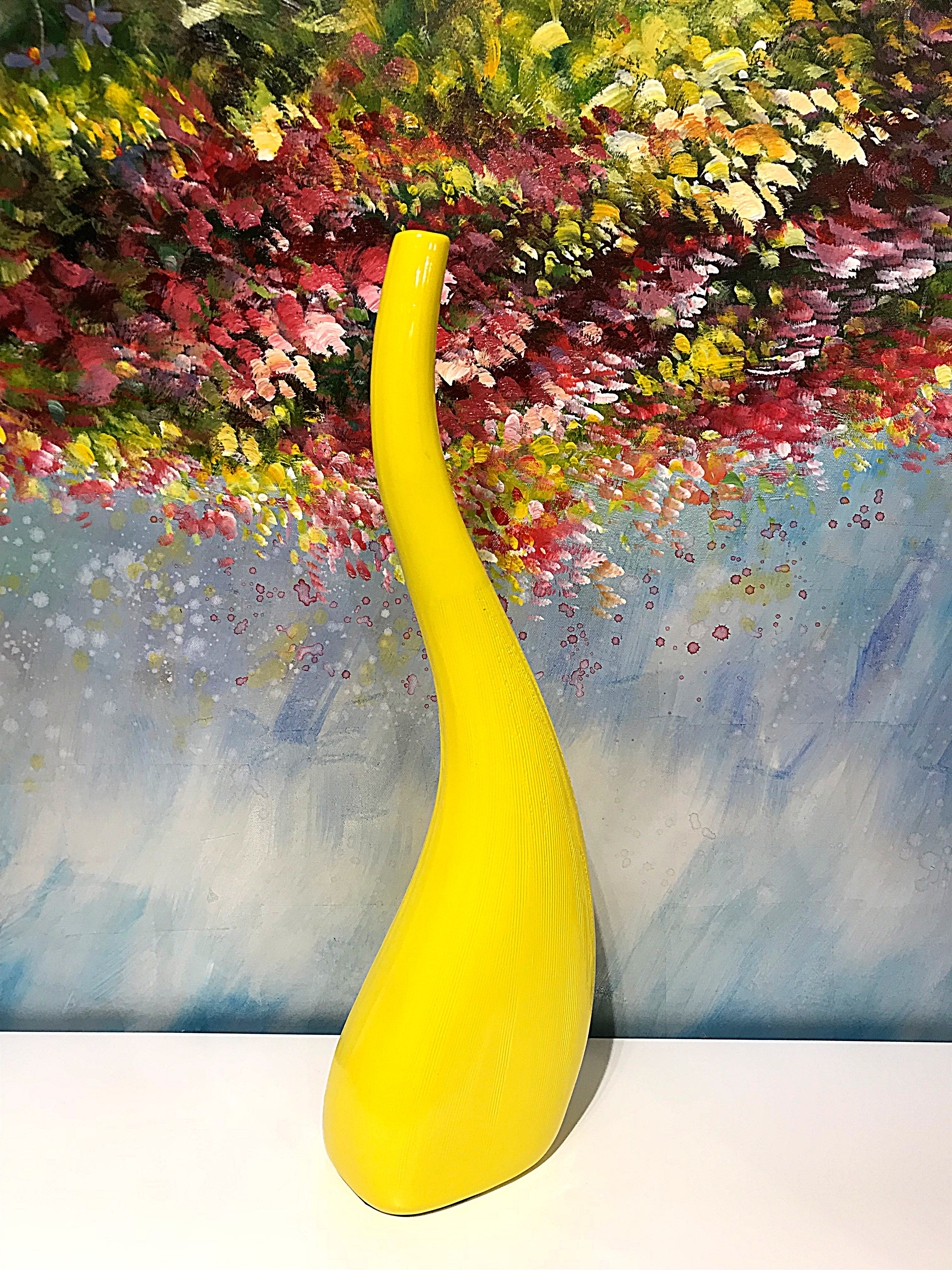 Kıvrımlı Obje Sarı - 50 cm