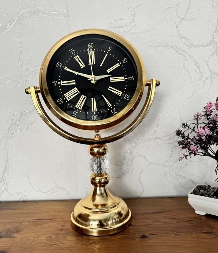 N'CREA HomeKristal Ayaklı Masa Saati-Altın

