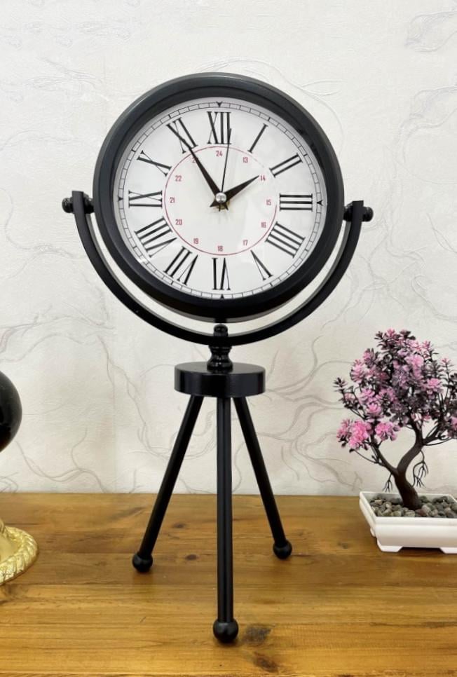N'CREA HomeMini Tripod Ayaklı Masa Saat-Siyah
