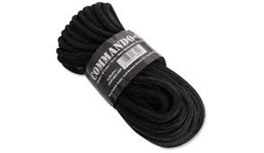 Miltec Black 9mm 15m Commando Rope İp