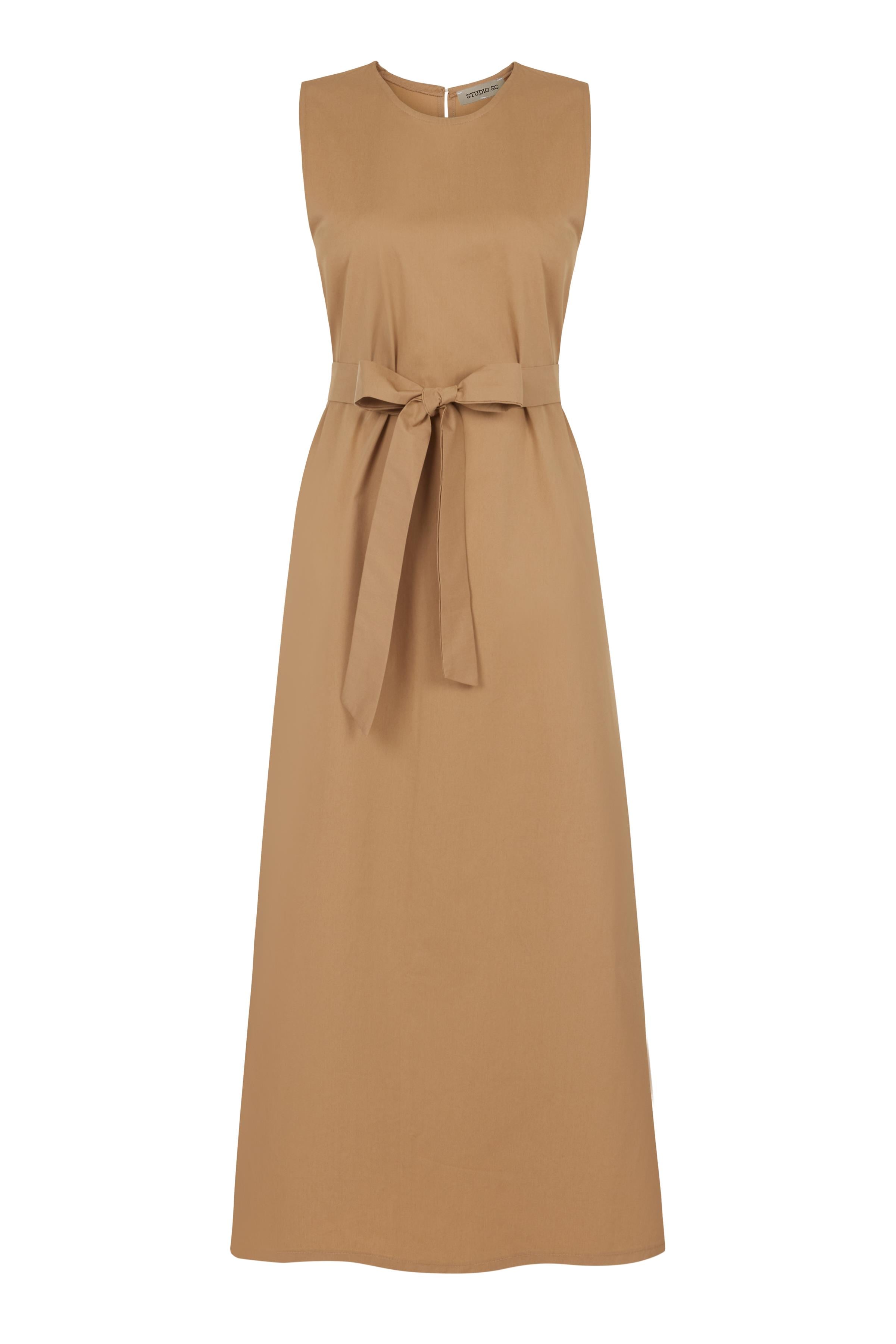 KOLSUZ ELBİSE CAMEL