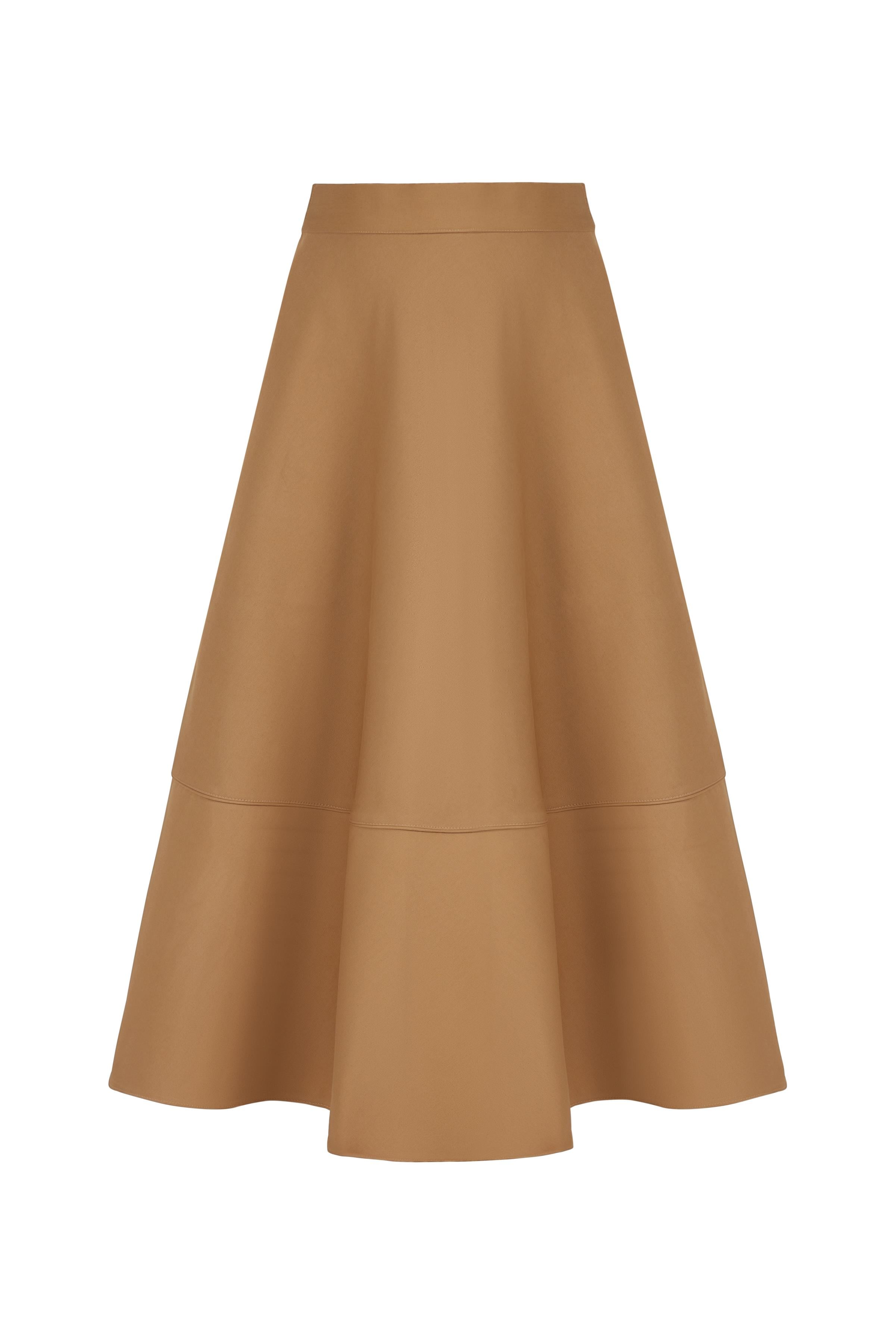 ŞERİTLİ ETEK CAMEL