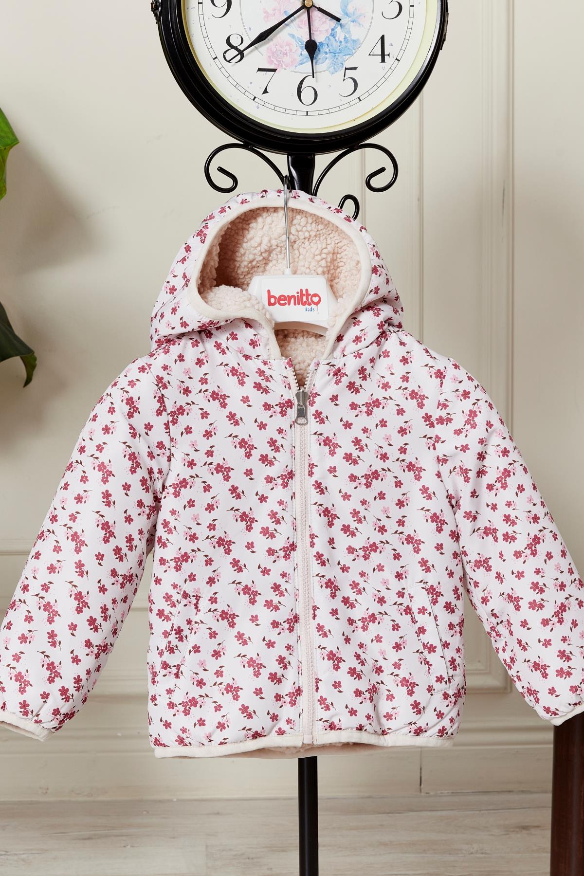 Çift Taraflı Kız Bebek Çocuk Mont 51344