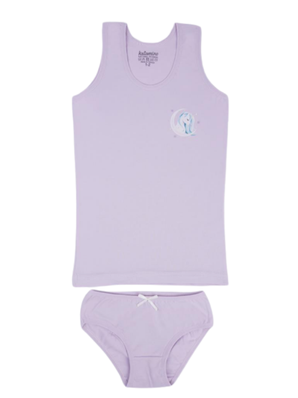 Katamino Kız Çocuk Geniş Askılı Atlet & Slip Takım