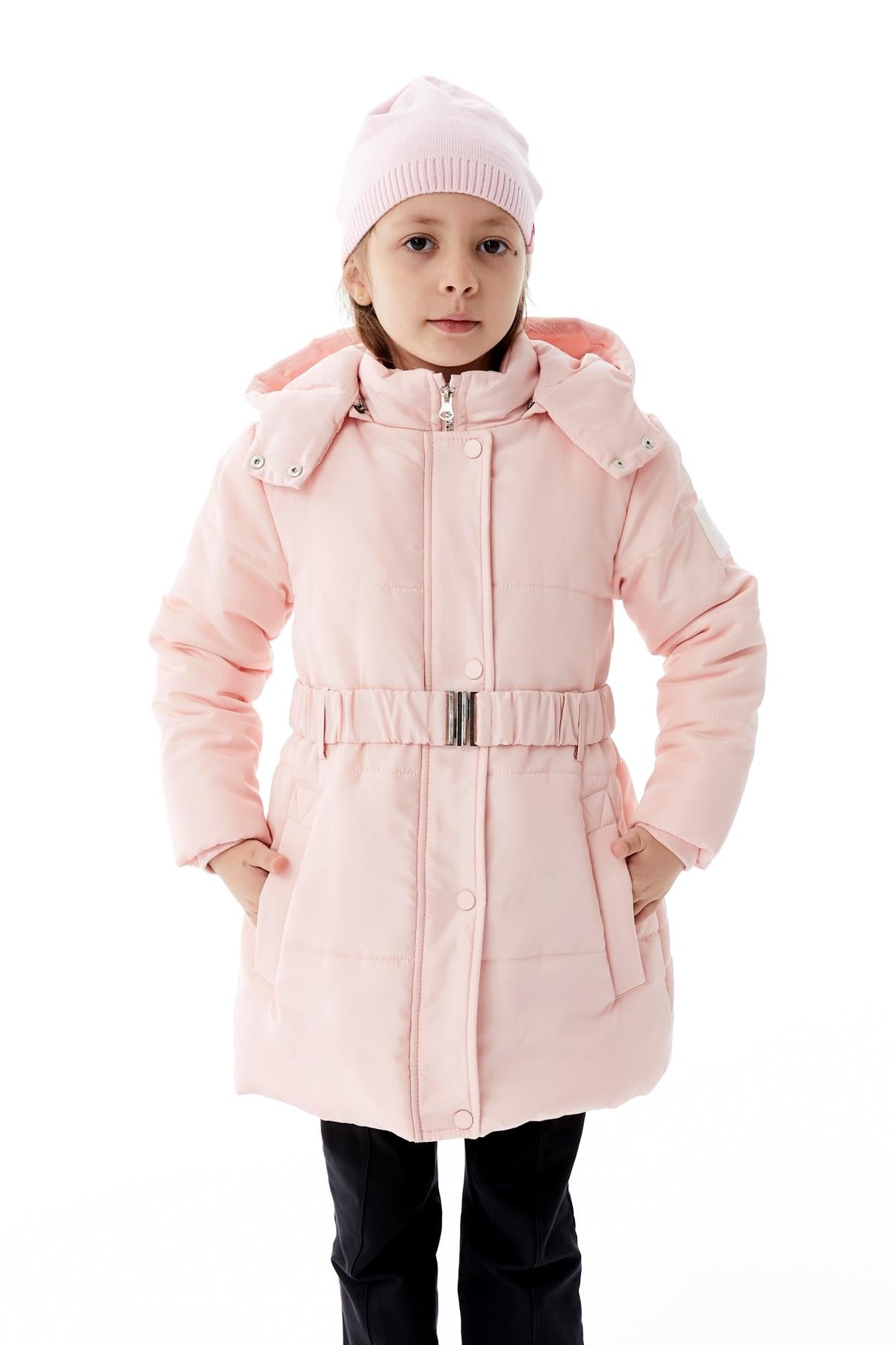 Kız Çocuk Kapüşonlu Kışlık Şişme Mont 51352