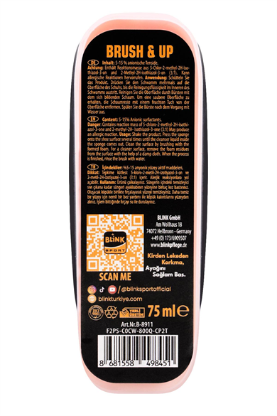 Blink Sport Brush Up 75 ml Fırçalı Spor Ayakkabı Temizleyici