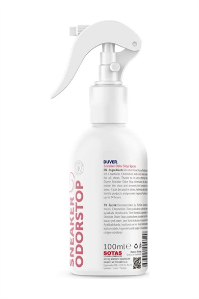 Duver 100 ml Sneaker OdorStop Ayakkabı Koku Giderici Sprey