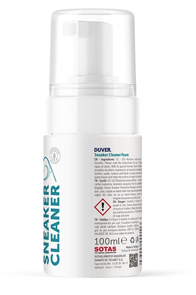 Duver Ayakkabı Temizleme Köpüğü Sneaker Cleaner 100 Ml