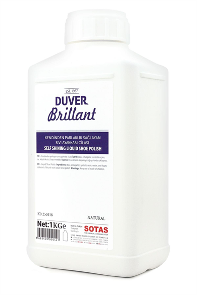 Duver Brillant 1 Kg Kendinden Parlaklık Sağlayan Natural Renk Sıvı Ayakkabı Cilası