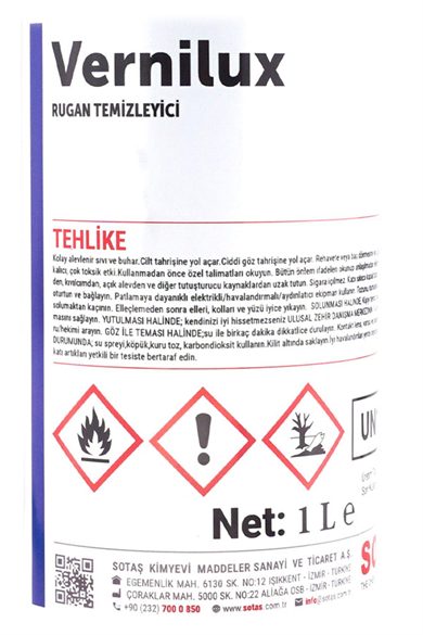 Duver Vernilux Profesyonel 1 Litre Rugan Temizleyici