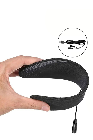 Elektrikli Taşınabilir Kablolu 35-45 Numara Deri Siyah Isıtıcılı Ayakkabı Tabanlığı