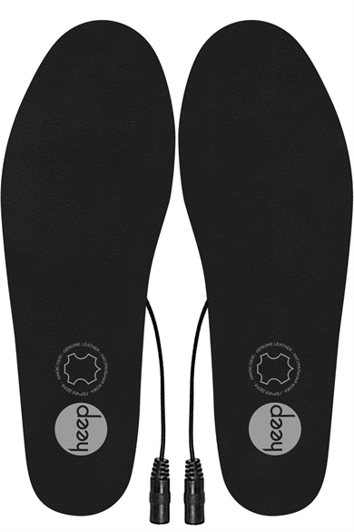 Elektrikli Taşınabilir Kablolu 35-45 Numara Deri Siyah Isıtıcılı Ayakkabı Tabanlığı