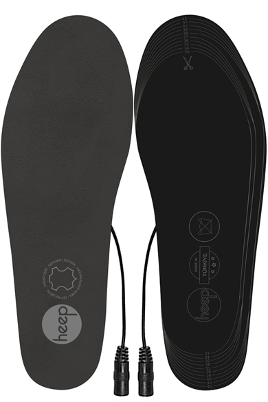 Elektrikli Taşınabilir Kablolu 35-45 Numara Deri Gri Isıtıcılı Ayakkabı Tabanlığı