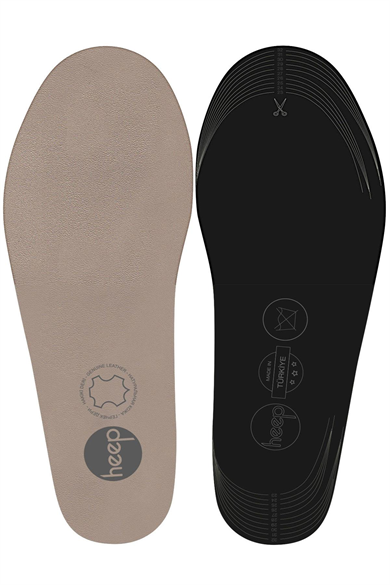 Heep Hakiki Deri Ve Anatomik Bej 23-33 Numara Çocuk Ayakkabı İç Tabanlığı