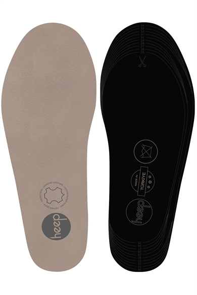 Heep Hakiki Deri Ve Anatomik Bej 25-35 Numara Çocuk Ayakkabı İç Tabanlığı